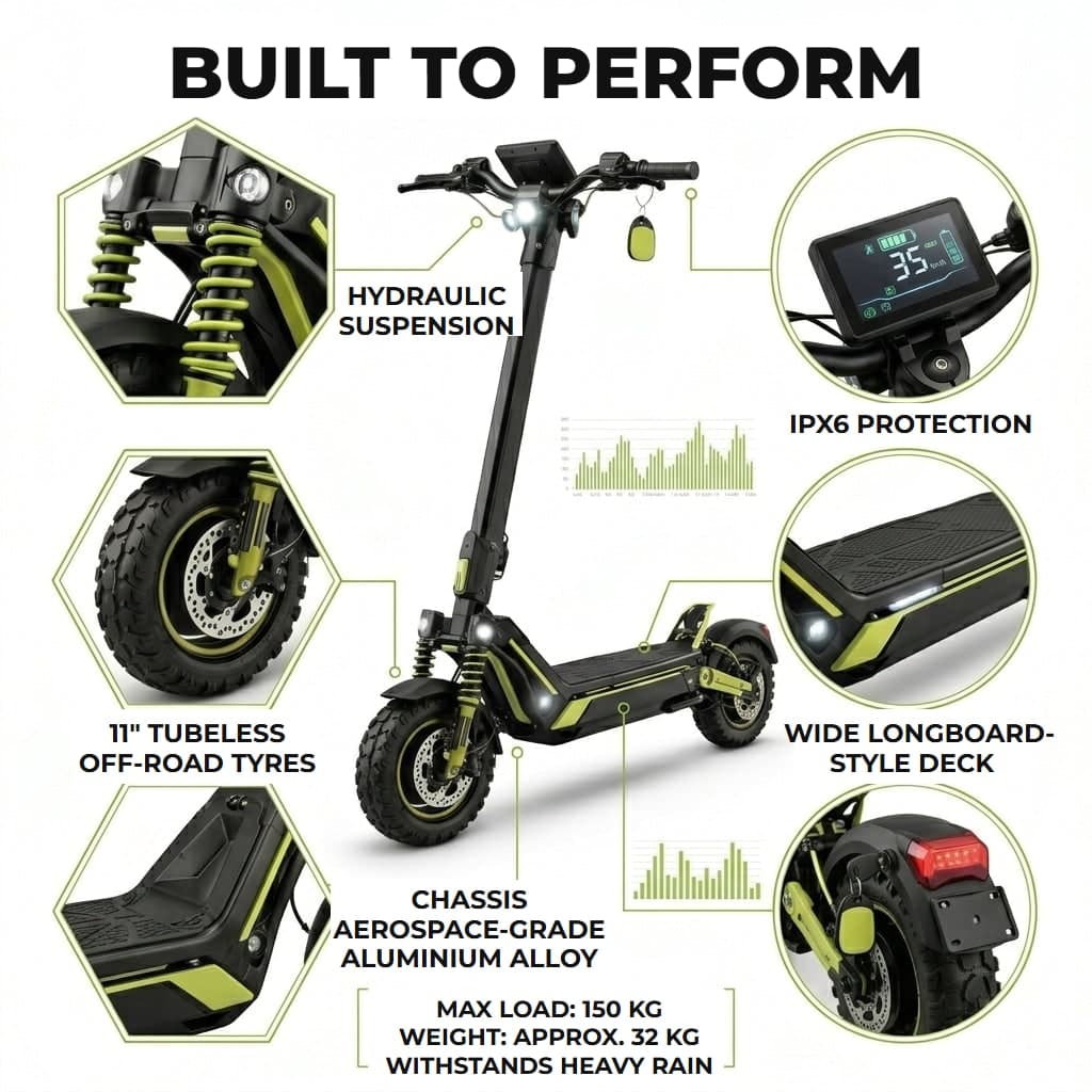 VORTEX Z10 2x2, app-connected electric scooter. - detail 9